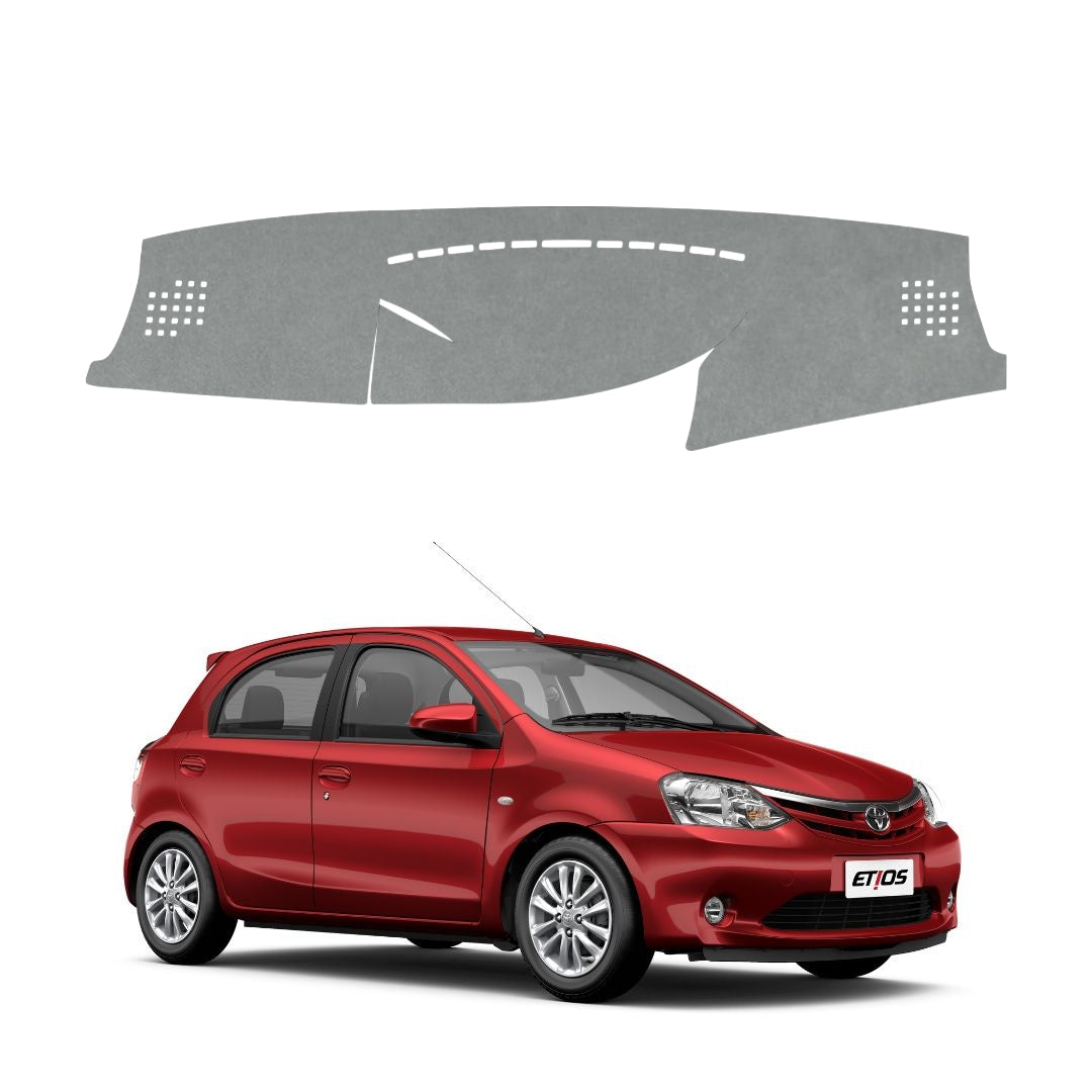 Toyota Etios Liva 2011 To 2020 Car Dashboard Cover Mat (Grey)