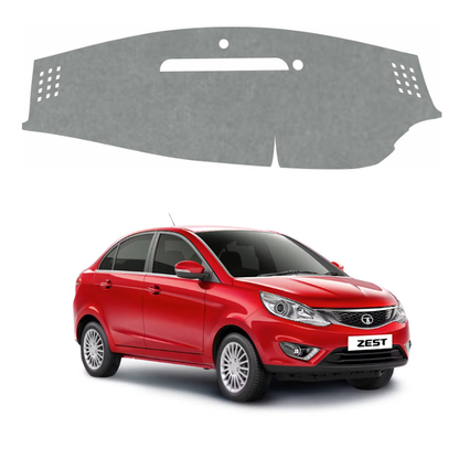 Tata Zest 2014 to 2019 Car Dashboard Cover Mat (Grey)