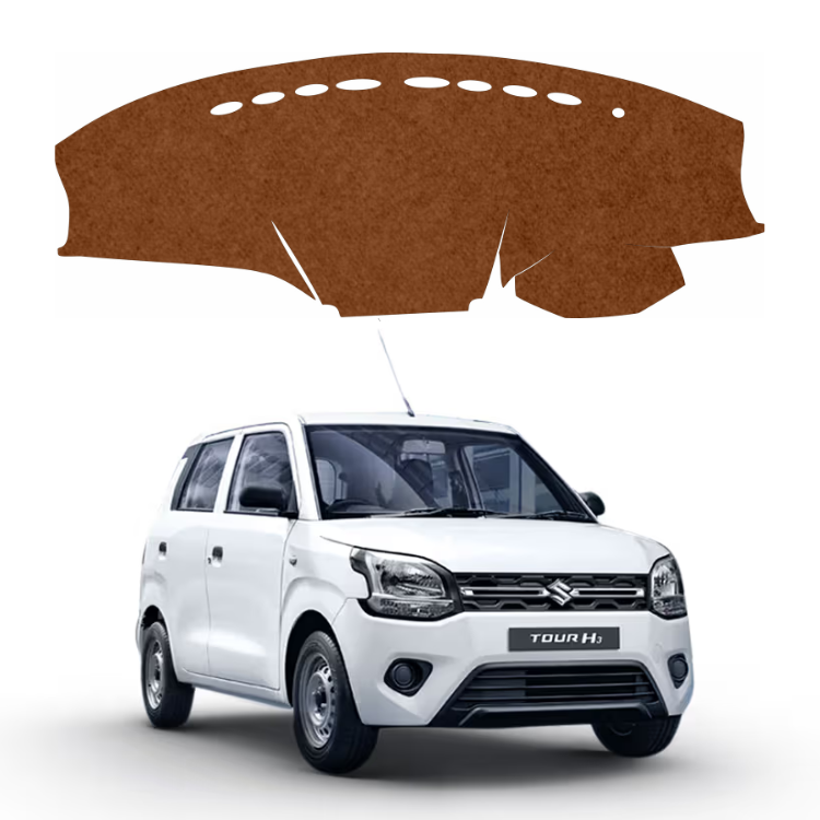 Maruti Suzuki Wagonr Tour H3 2022 To 2026 Car Dashboard Mat (Brown)