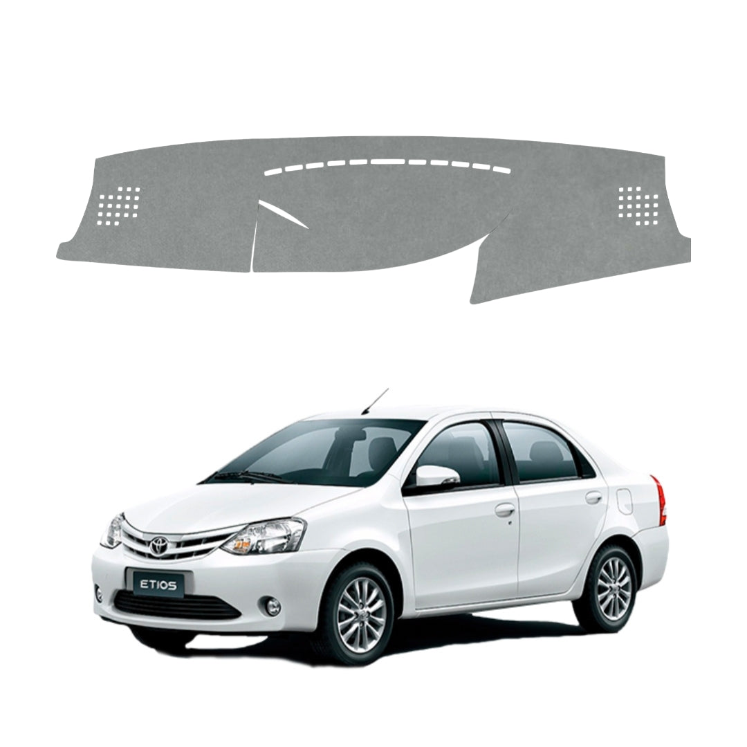 Toyota Etios 2010 To 2020 Car Dashboard Cover Mat (Grey)