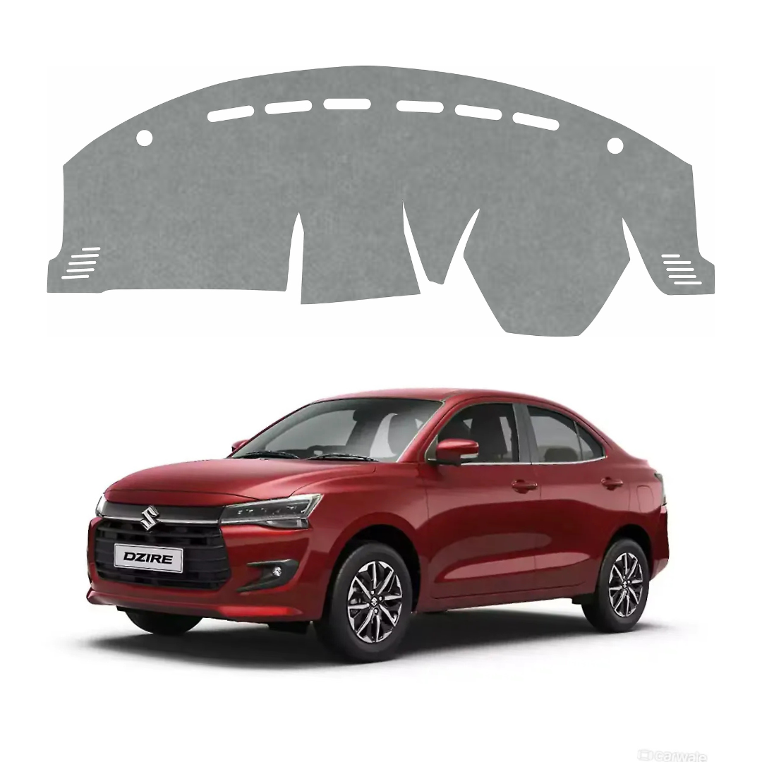 Maruti Suzuki Dzire 2025 To 2026 Car Dashboard Cover Mat (Grey)