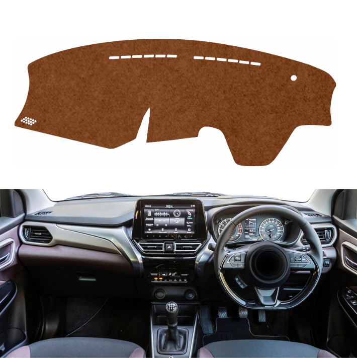 Maruti Suzuki Fronx 2023 To 2026 Car Dashboard Cover Mat (Brown) - Vinride
