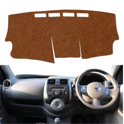 Nissan Sunny 2011 To 2020 Car Dashboard Mat (Brown)