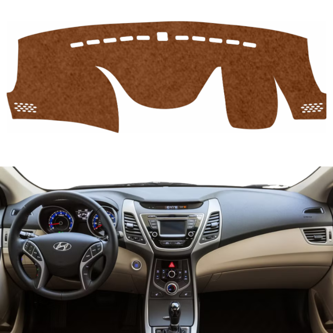 Hyundai Elantra 2012 To 2016 Car Dashboard Mat (Brown)