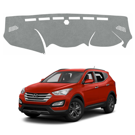 Hyundai Santa Fe 2013 To 2018 Car Dashboard Cover Mat (Grey)