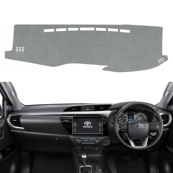 Toyota Hilux 2022 To 2026 Car Dashboard Cover Mat (Grey)