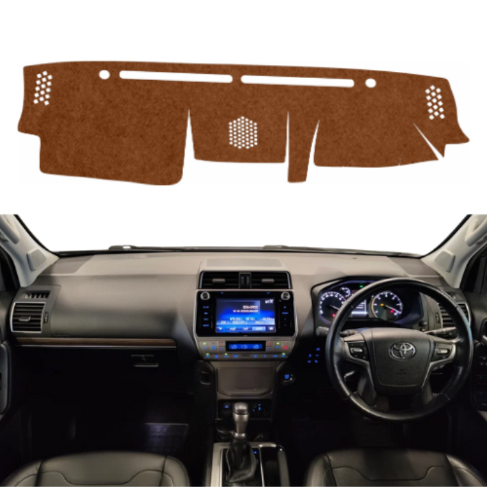 Toyota Prado 2009 To 2023 Car Dashboard Mat (Brown)