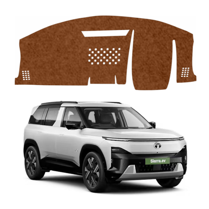Tata Sierra EV 2026 Car Dashboard Mat (Brown)