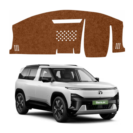 Tata Sierra EV 2026 Car Dashboard Mat (Brown)