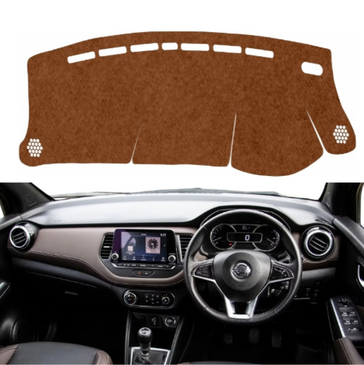Nissan Kicks 2019 To 2023 Car Dashboard Mat (Brown)