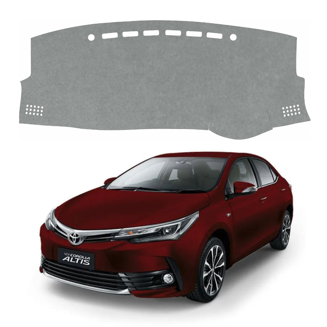Toyota Corolla Altis 2014 To 2018 Car Dashboard Cover Mat (Grey)