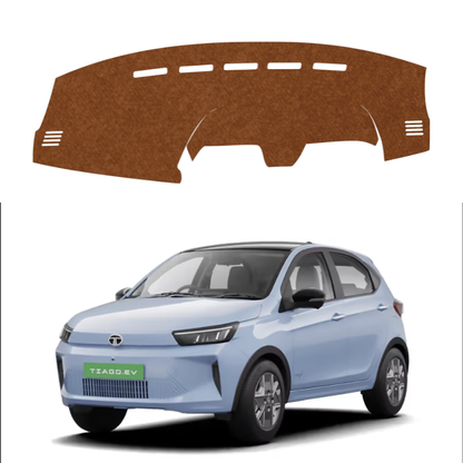 Tata Tigor EV 2026 Car Dashboard Mat (Brown)