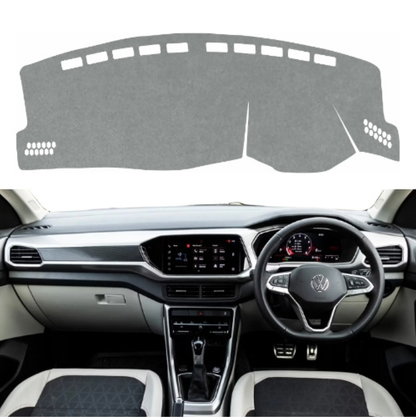 Volkswagen Taigun 2021 to 2026 Car Dashboard Cover Mat (Grey)