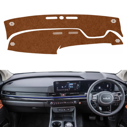 Kia Carnival 2024 To 2026 Car Dashboard Mat (Brown)