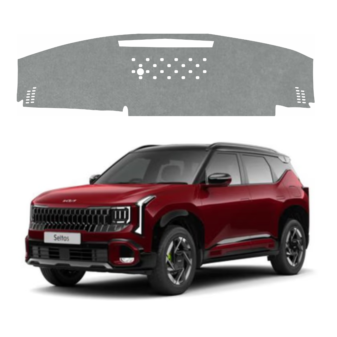 Kia Seltos 2019 To 2025 Car Dashboard Cover Mat (Grey)
