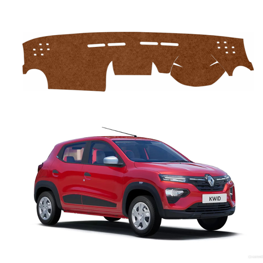 Renault KWID 2015 to 2026 Car Dashboard Mat (Brown)
