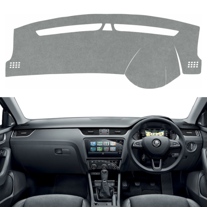 Skoda Octavia 2015 To 2021 Car Dashboard Cover Mat (Grey)
