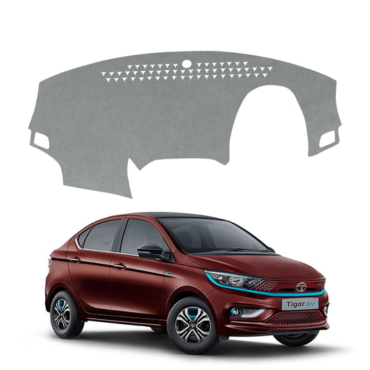 Tata Tigor EV 2021 To 2026 Car Dashboard Cover Mat (Grey)