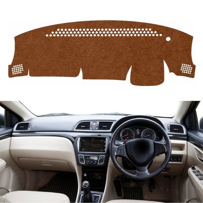 Maruti Suzuki Ciaz 2014 To 2026 Car Dashboard Cover Mat (Brown)
