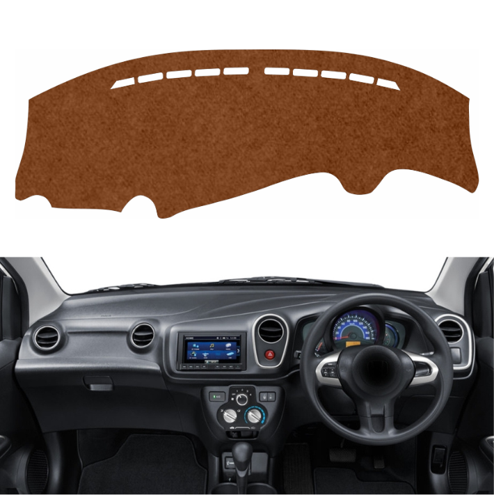 Honda Amaze 2013-2016 Car Dashboard Cover Mat (Brown)