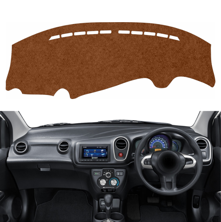 Honda Brio 2011 To 2016 Car Dashboard Cover Mat (Brown)