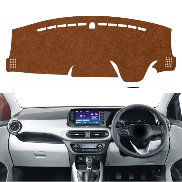 Hyundai i10 Nios 2019 To 2026 Car Dashboard Cover Mat (Brown)