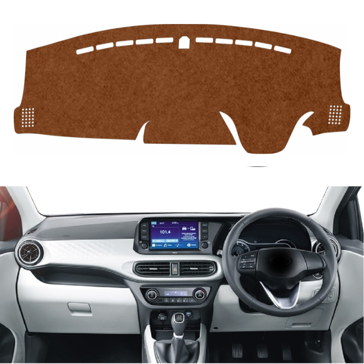 Hyundai Aura 2020 To 2026 Car Dashboard Cover Mat (Brown)