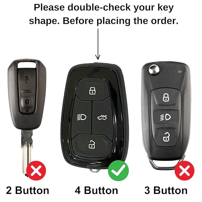 Premium Key Cover for Tata Nexon | Curvv | Altroz | Harrier | Punch | EV | Safari and Facelift 4 Button Smart Key, All Tata Cars Key Cover