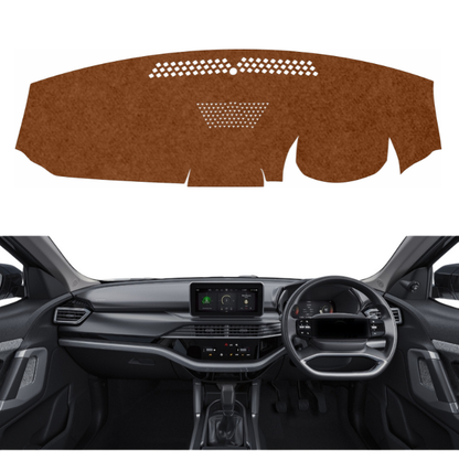 Tata Harrier 2018 To 2026 Car Dashboard Cover Mat (Brown)
