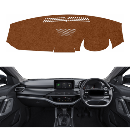 Tata Safari 2021 To 2026 Car Dashboard Cover Mat (Brown)