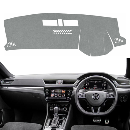 Skoda Superb 2016 To 2023 Car Dashboard Cover Mat (Grey)