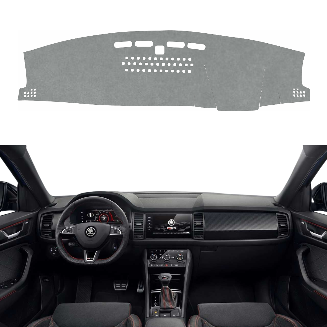 Skoda Kodiaq 2018 To 2025 Car Dashboard Cover Mat (Grey)