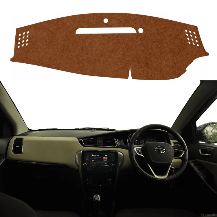 Tata Zest 2014 to 2019 Car Dashboard Mat (Brown)