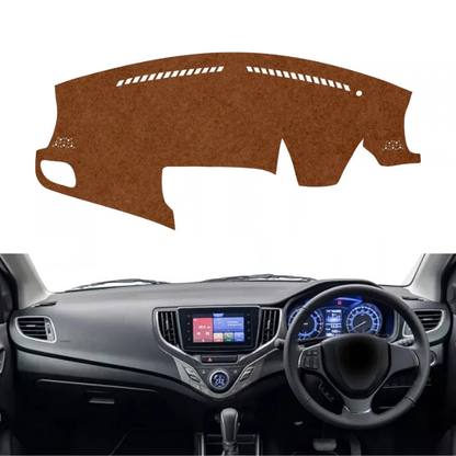 Toyota Glanza 2019 To 2022 Car Dashboard Mat (Brown)