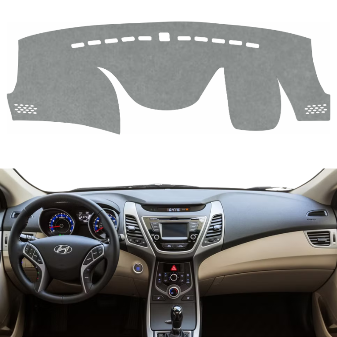 Hyundai Elantra 2012 To 2016 Car Dashboard Cover Mat (Grey)