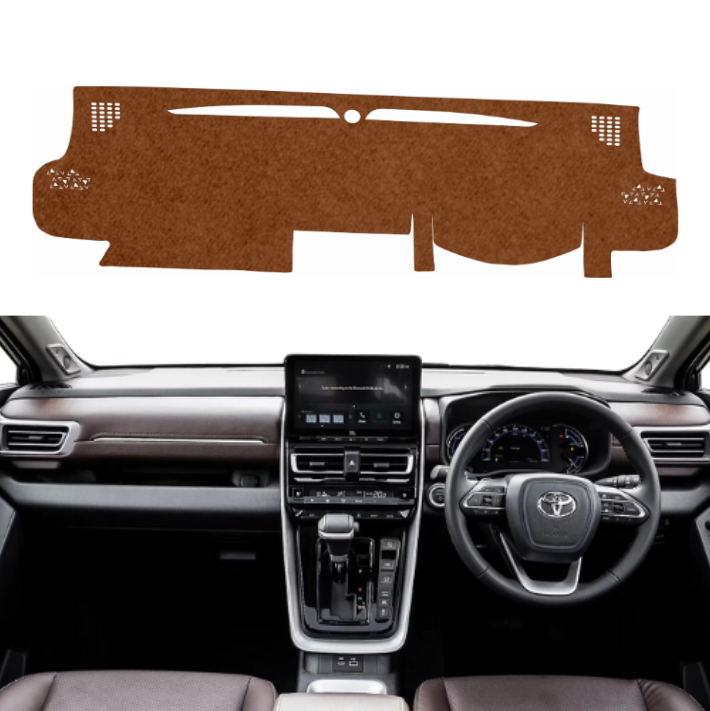 Toyota Innova Hycross 2022 To 2026 Car Dashboard Mat (Brown)