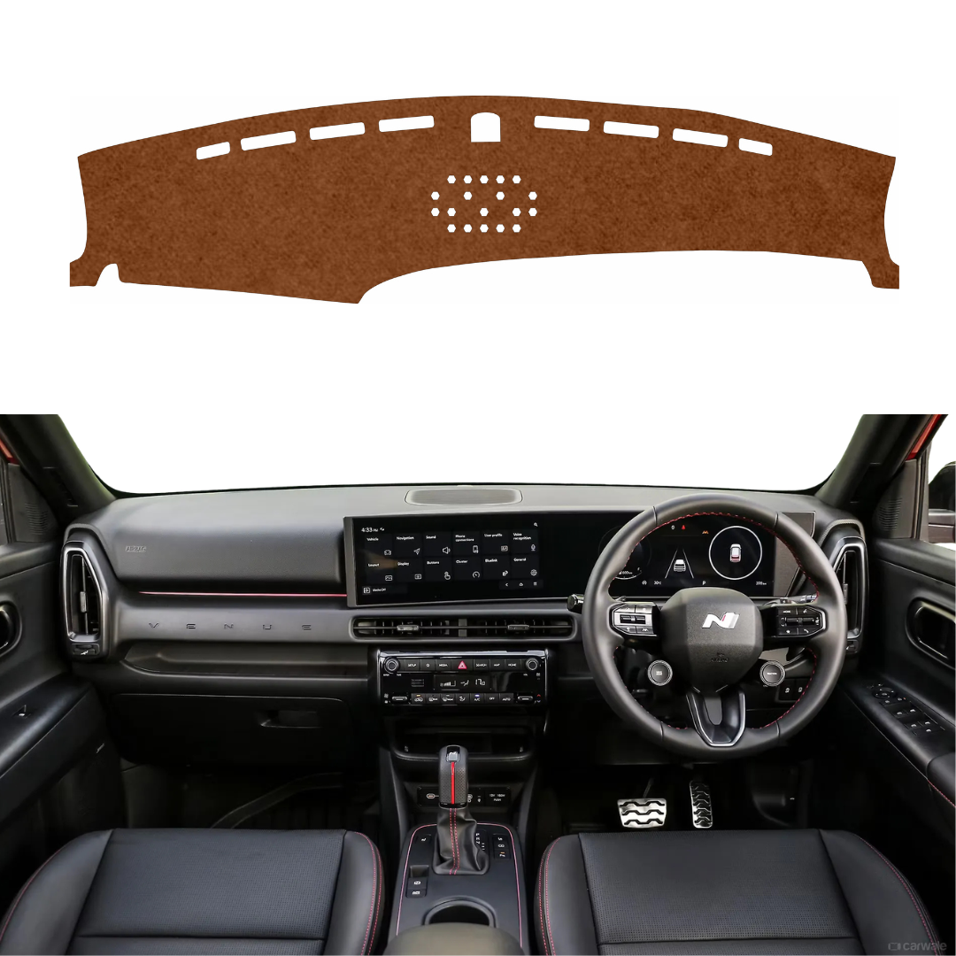Hyundai Venue N Line 2025 To 2026 Car Dashboard Mat (Brown)