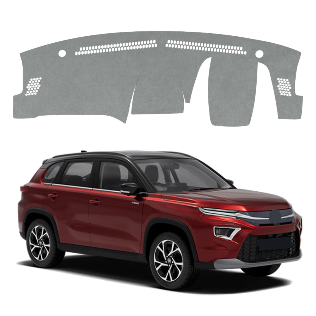 Toyota Urban Cruiser Hyryder 2022 To 2026 Car Dashboard Cover Mat (Grey)