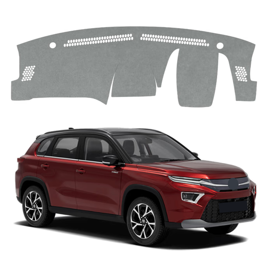 Toyota Urban Cruiser Hyryder 2022 To 2026 Car Dashboard Cover Mat (Grey)