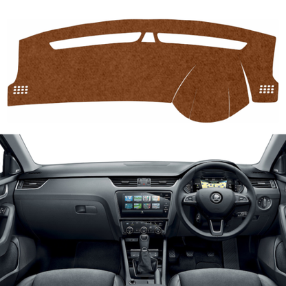 Skoda Octavia 2015 To 2021 Car Dashboard Mat (Brown)
