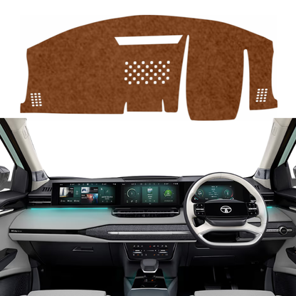 Tata Sierra EV 2026 Car Dashboard Mat (Brown)