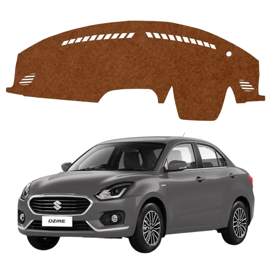 Maruti Suzuki  Dzire 2017 To 2024 Car Dashboard Mat (Brown)