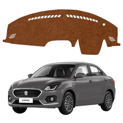 Maruti Suzuki  Dzire 2017 To 2024 Car Dashboard Mat (Brown)