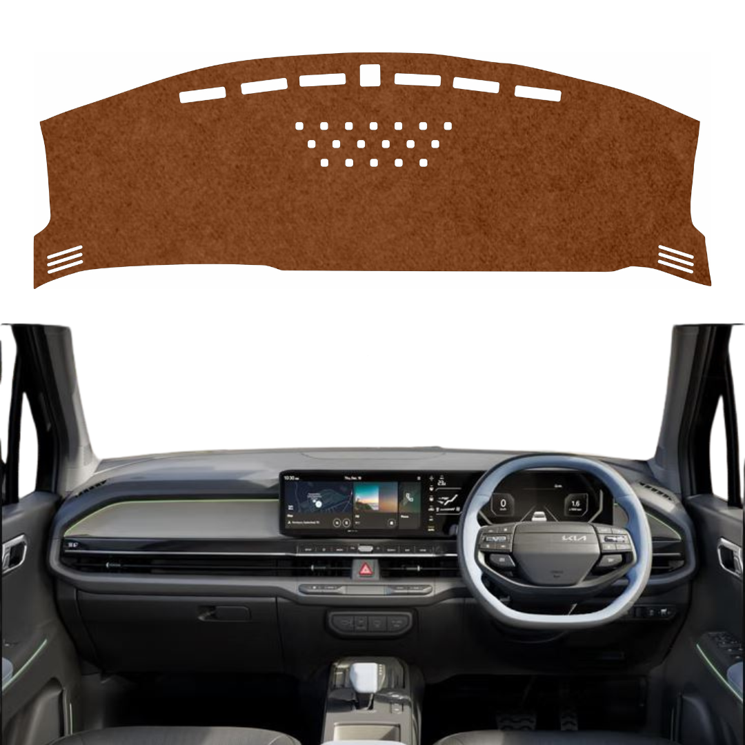 Kia Syros 2025 To 2026 Car Dashboard Mat (Brown)