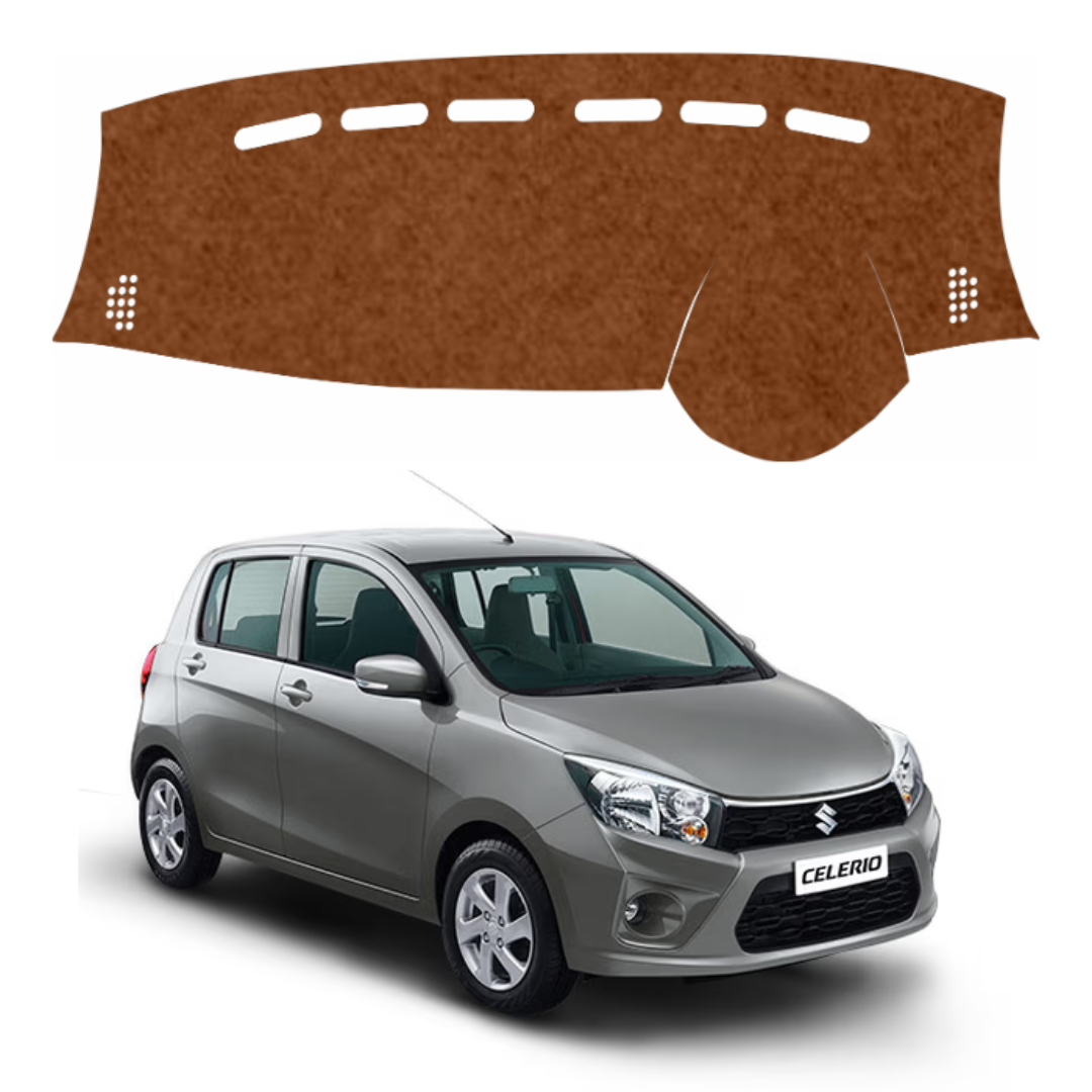 Maruti Suzuki Celerio 2017 To 2021 Car Dashboard Mat (Brown)
