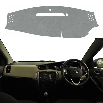 Tata Zest 2014 to 2019 Car Dashboard Cover Mat (Grey)