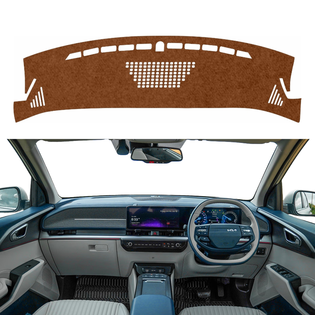 Kia Carens Clavis EV 2025 To 2026 Car Dashboard Mat (Brown)