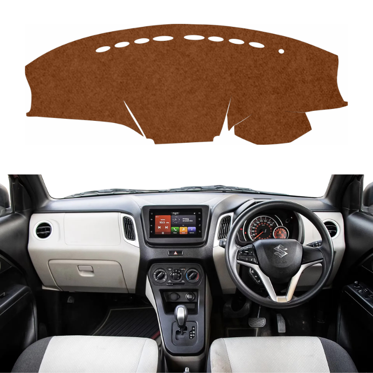 Maruti Suzuki Wagon-R 2019 To 2026 Car Dashboard Mat (Brown)