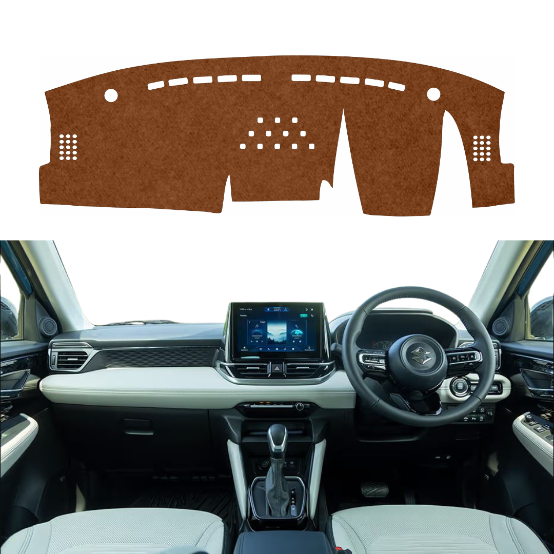 Maruti Suzuki Victoris 2025 To 2026 Car Dashboard Mat (Brown)