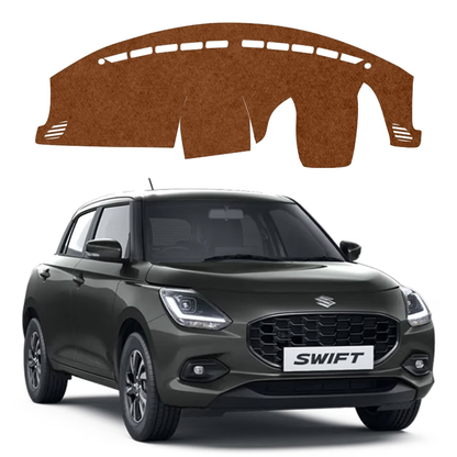 Maruti Suzuki Swift 2024 To 2026 Cover Car Dashboard Mat (Brown)